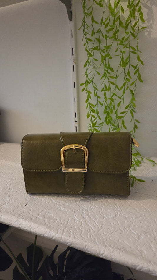 Andrea B Luxe Olive Luxe Crossbody Bag