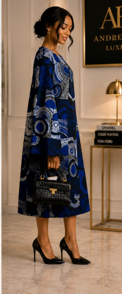 Royal Blue Luxe Statement Dress
