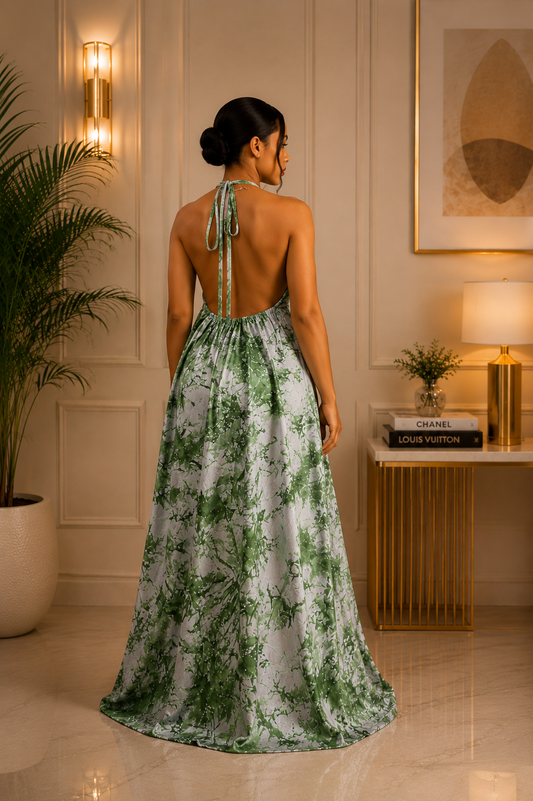Elegant Halter Maxi Dress