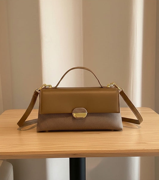 Andrea B Luxe Classic Brown Signature Bag