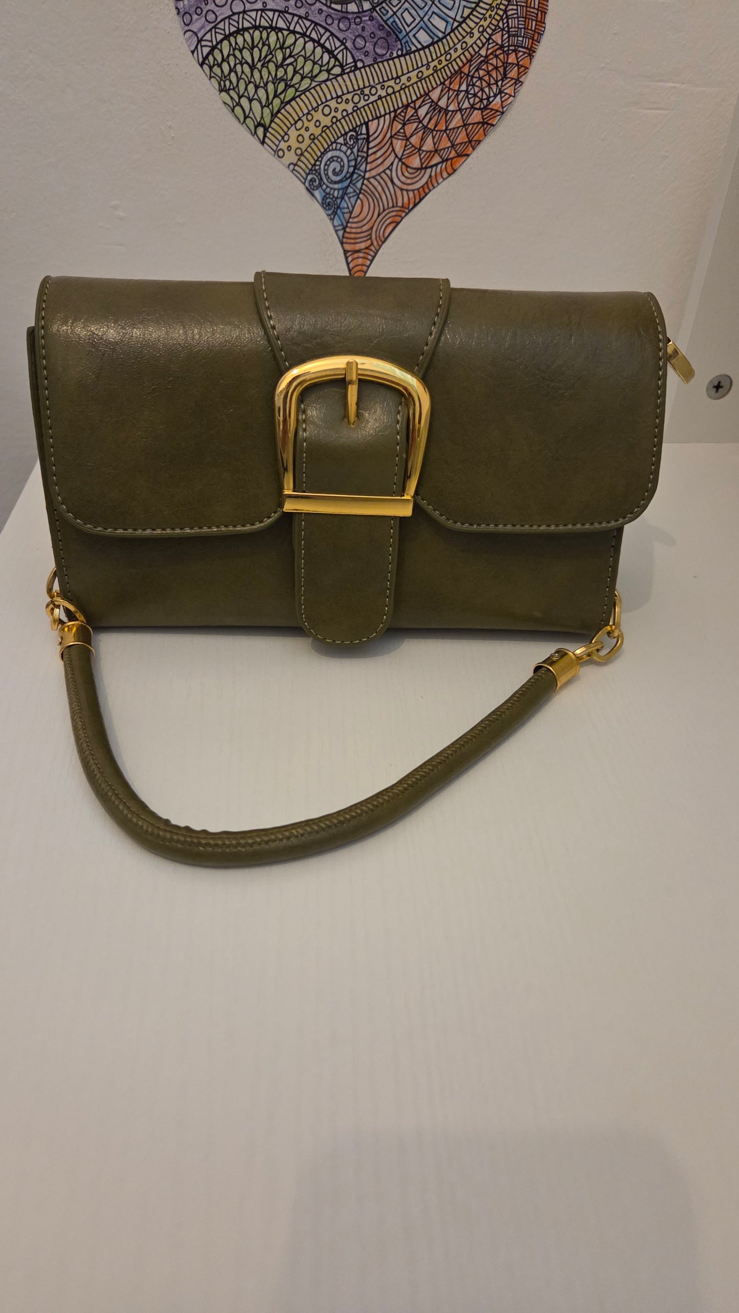 Andrea B Luxe Olive Luxe Crossbody Bag