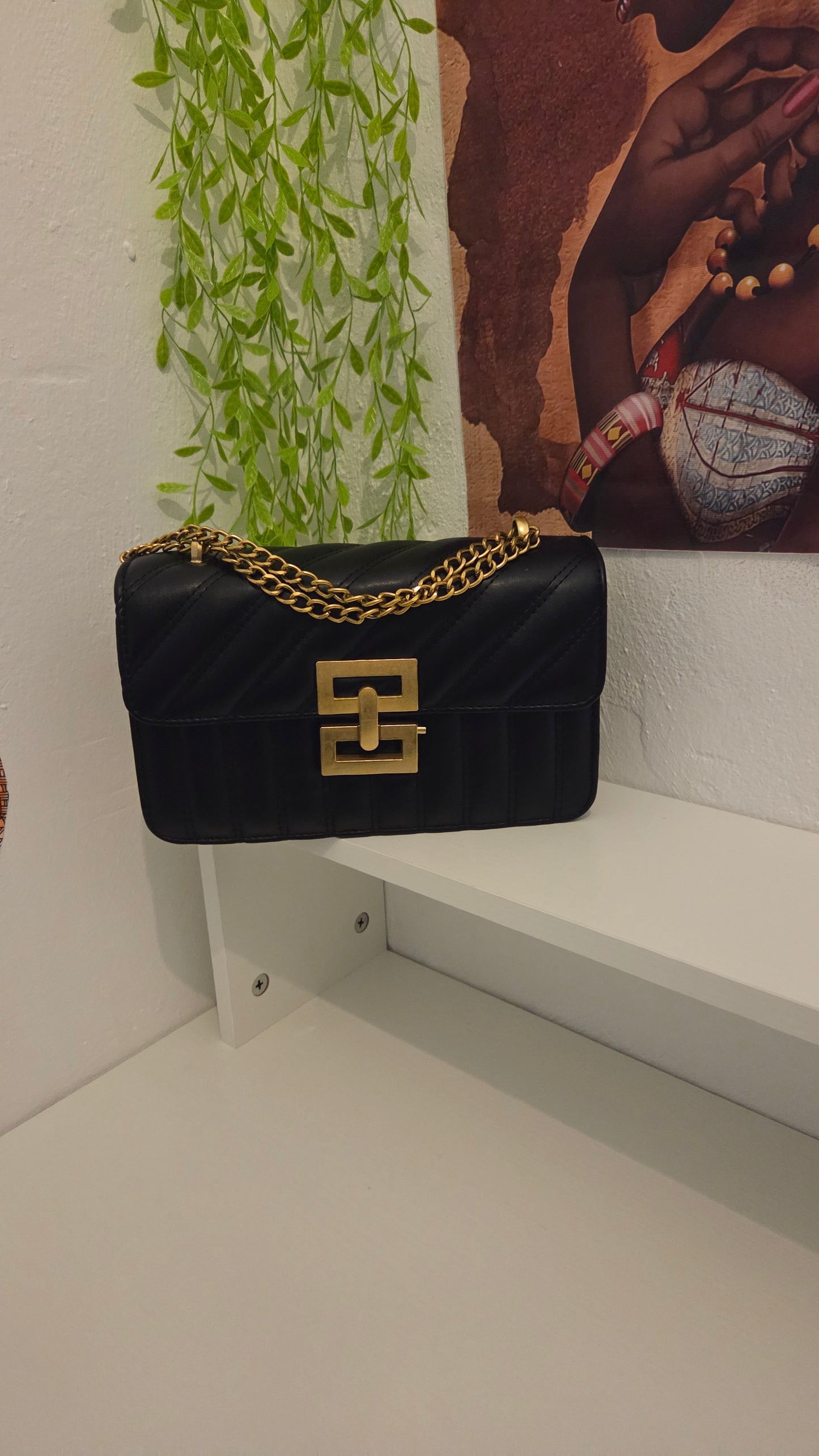 Andrea B Luxe Chain Detail Crossbody