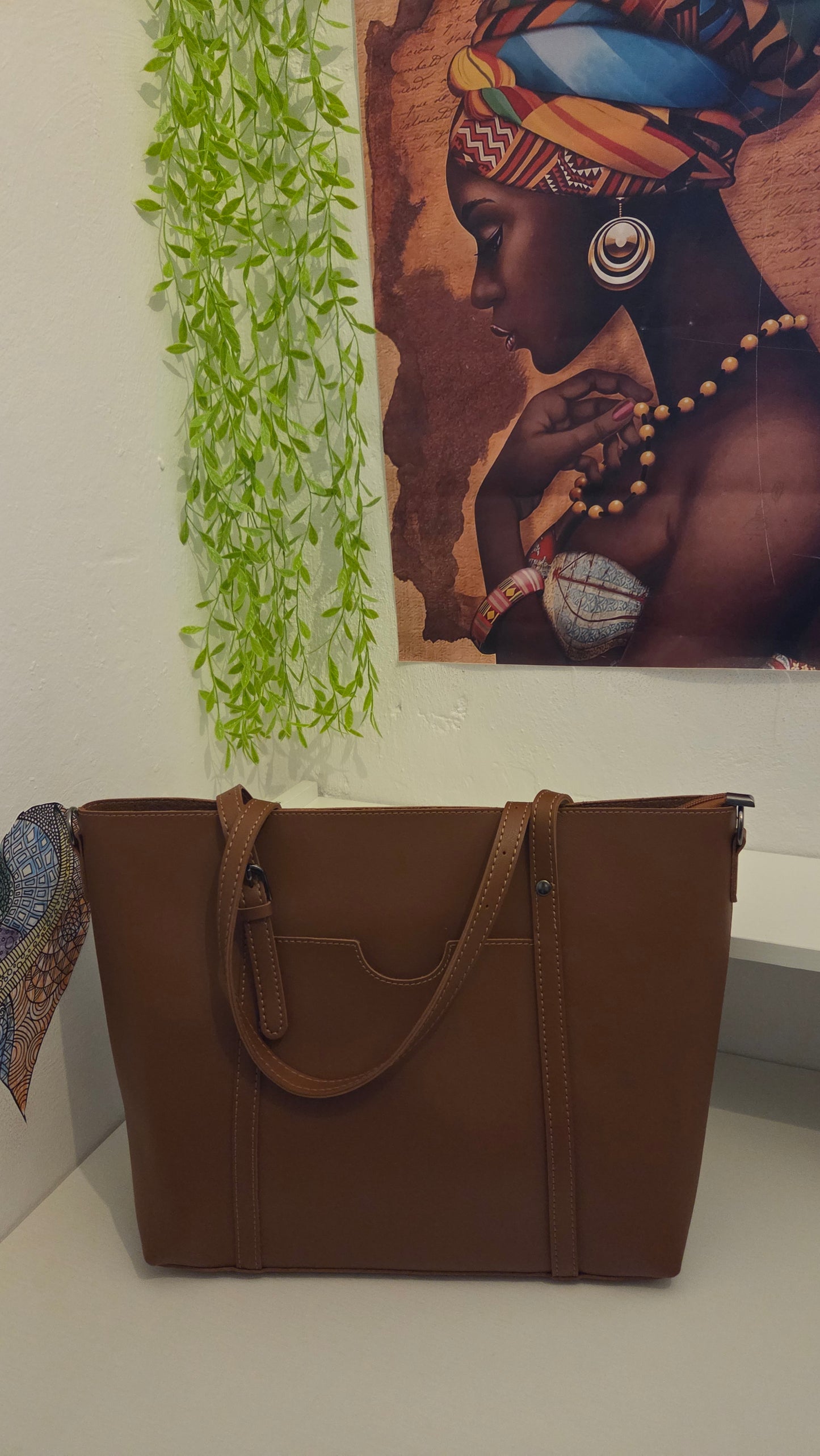 Andrea B  Luxe Olive Gold Accent Handbag