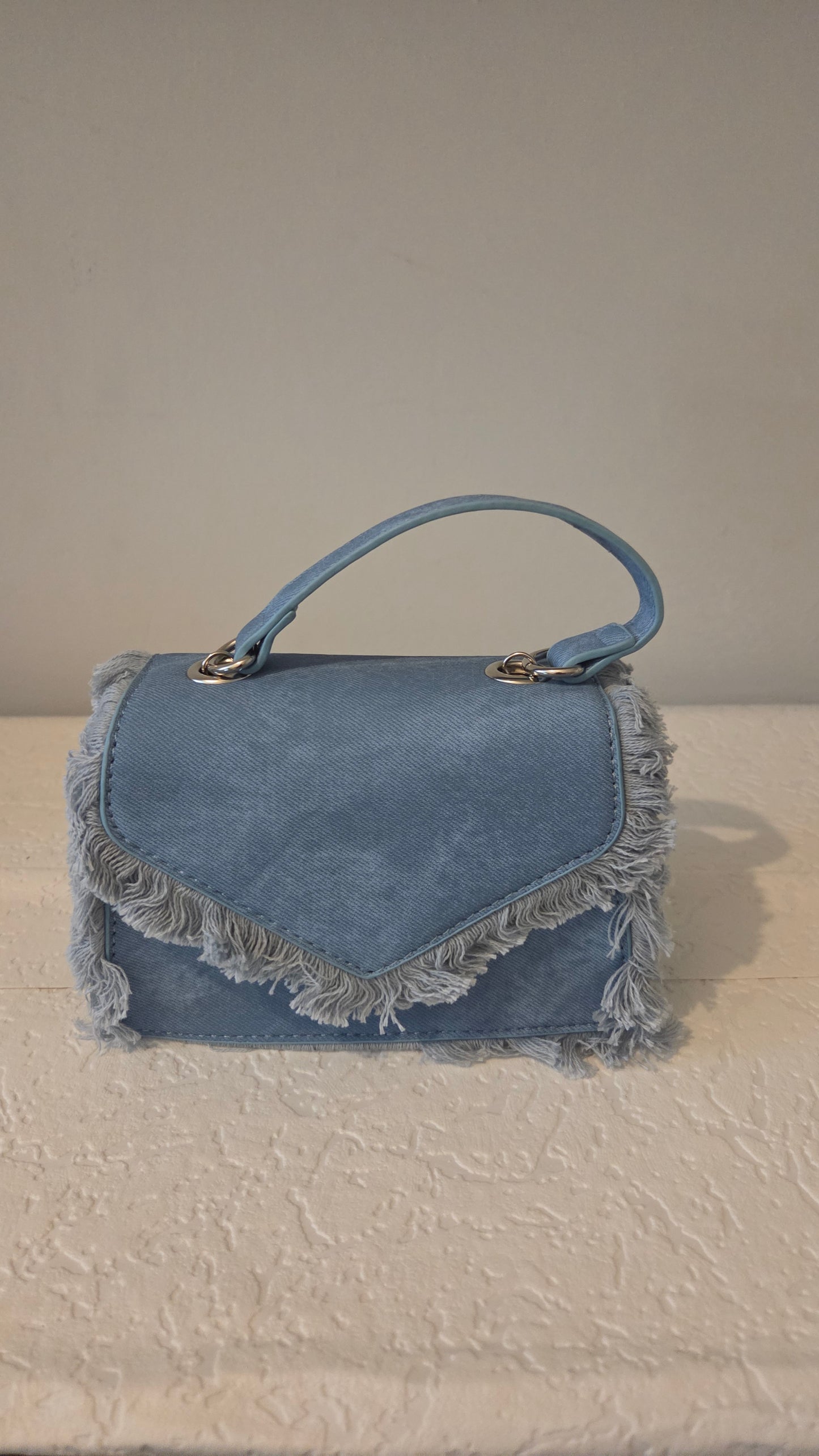 Andrea B Luxe Denim Charm Bag