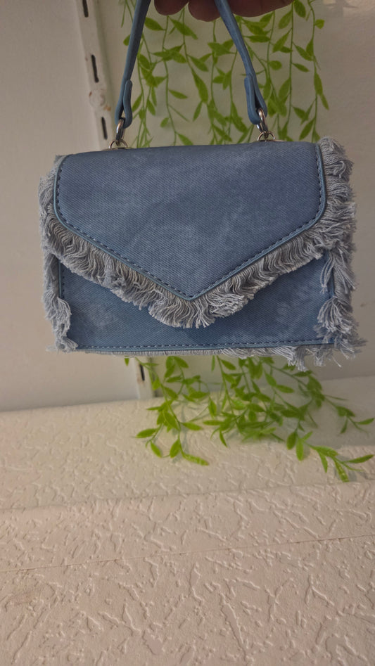 Andrea B Luxe Denim Charm Bag
