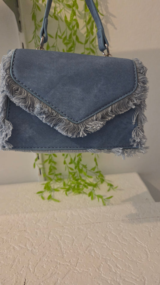 Andrea B Luxe Denim Charm Bag