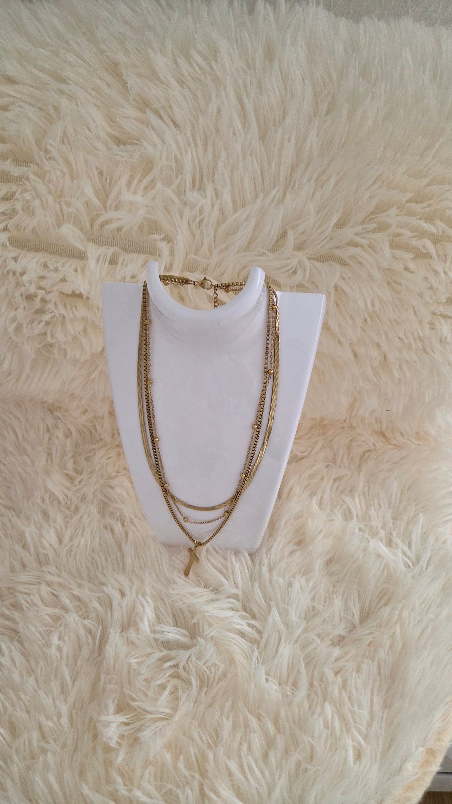 Faith Luxe Layered Cross Necklace