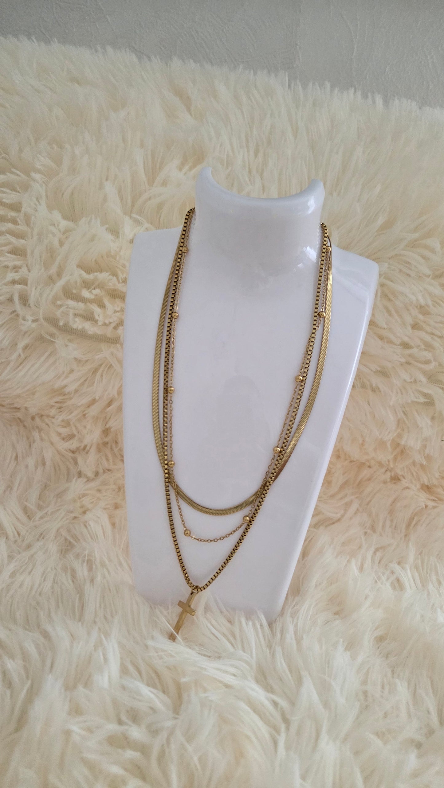 Faith Luxe Layered Cross Necklace
