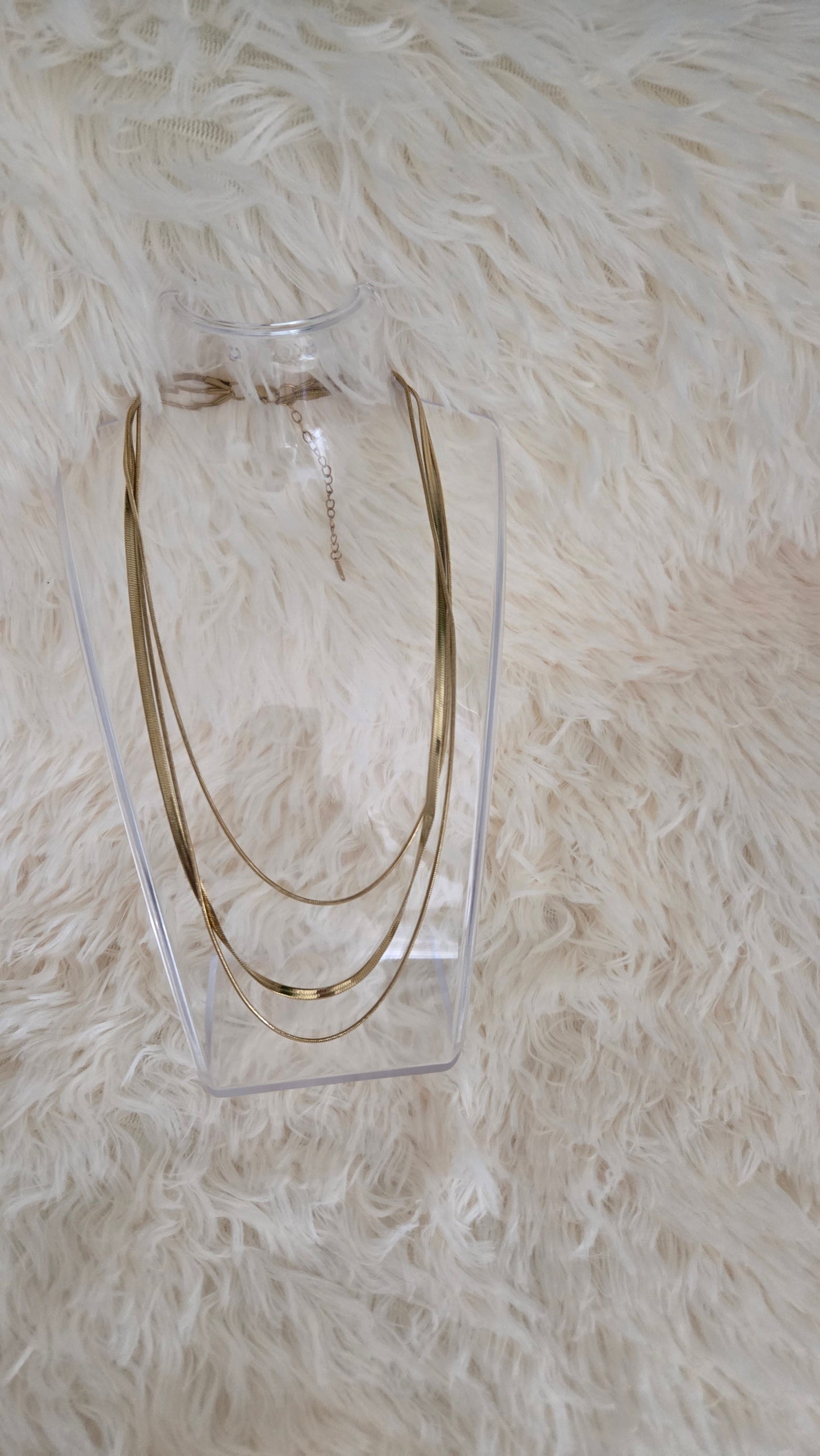 Monaco Triple Snake Chain Necklace