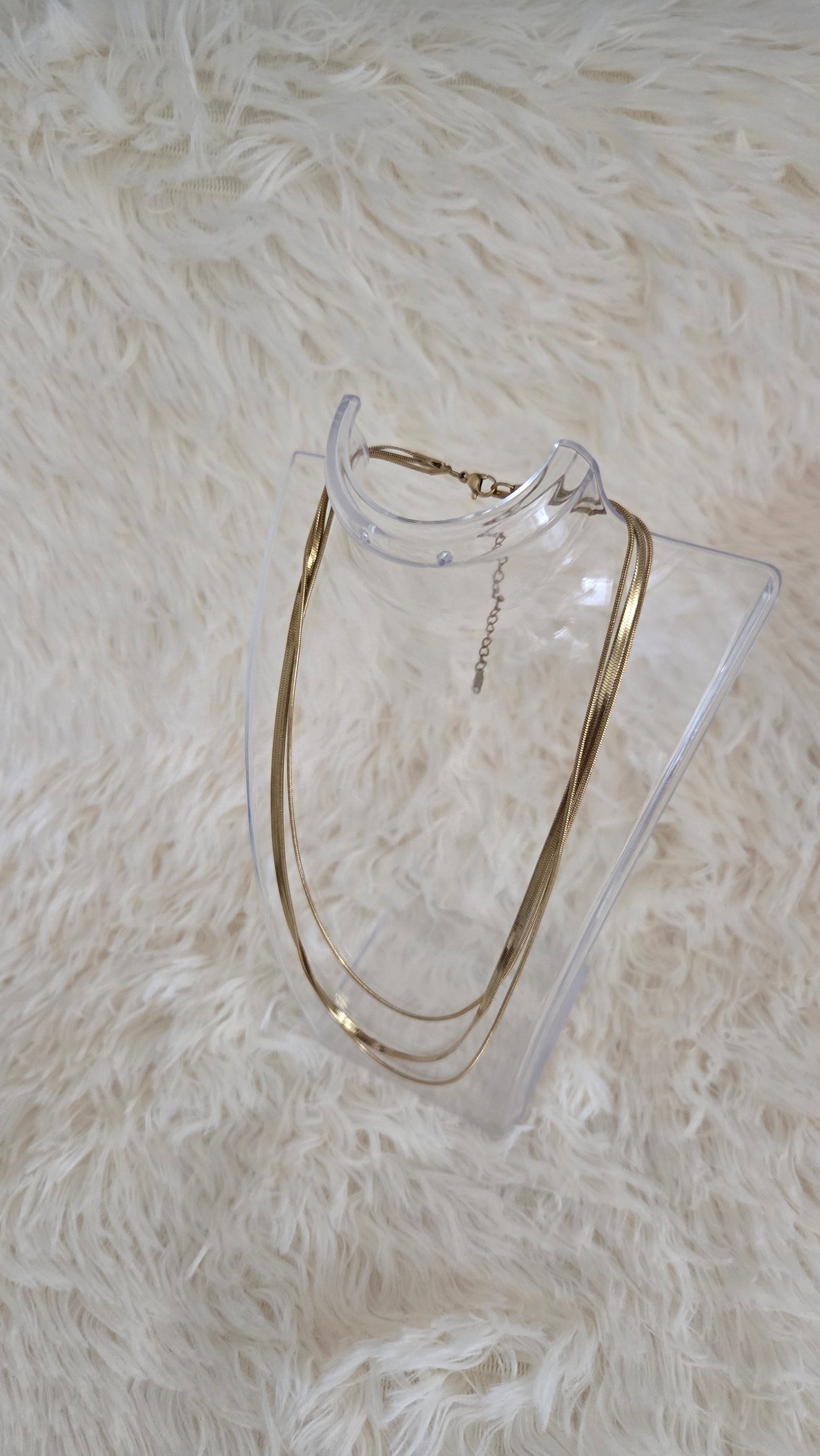 Monaco Triple Snake Chain Necklace