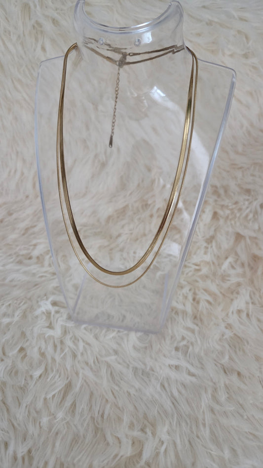 Luxe Double Snake Chain Necklace