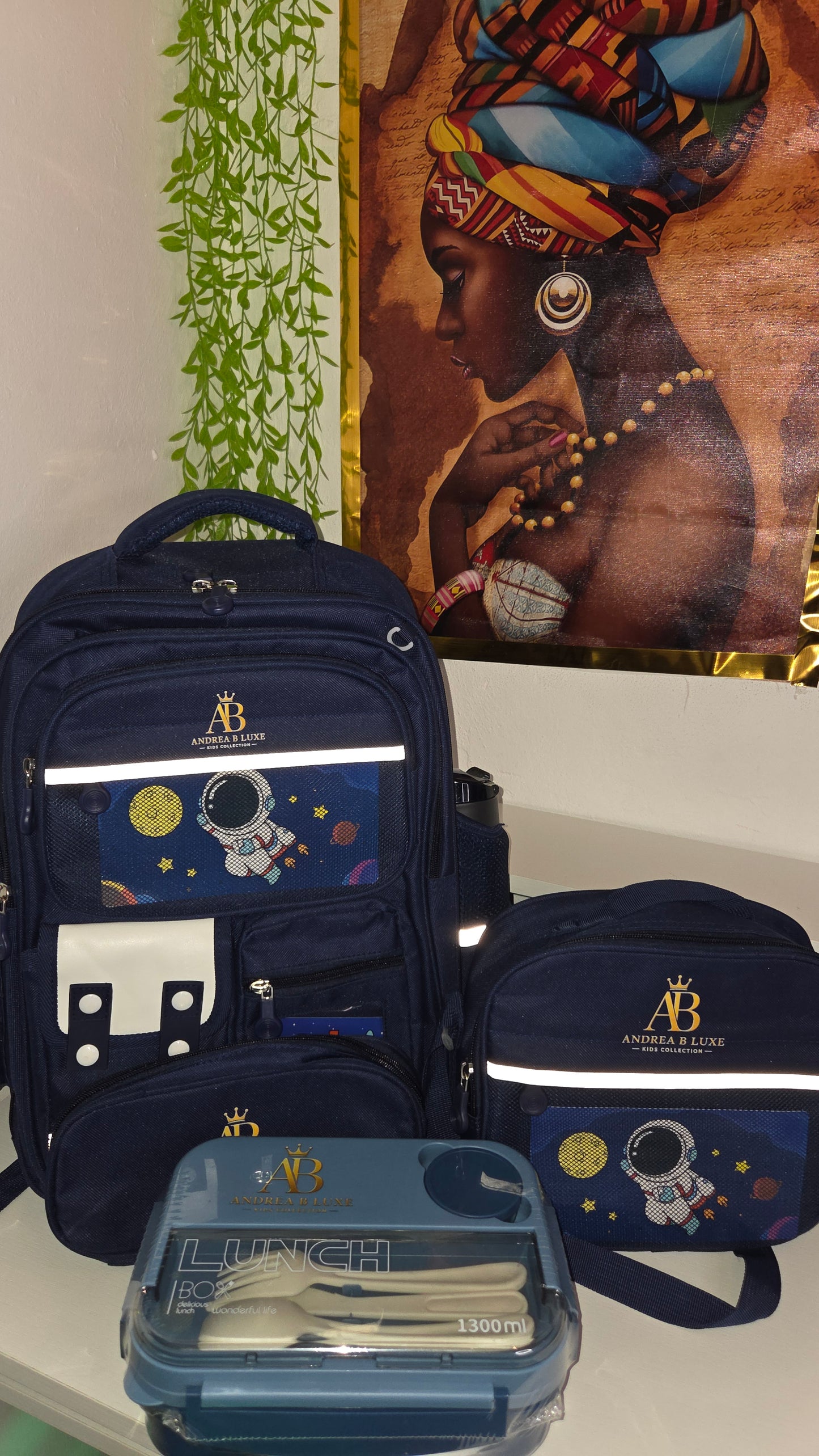 Andrea B Luxe 4-Piece Kids School Backpack Set