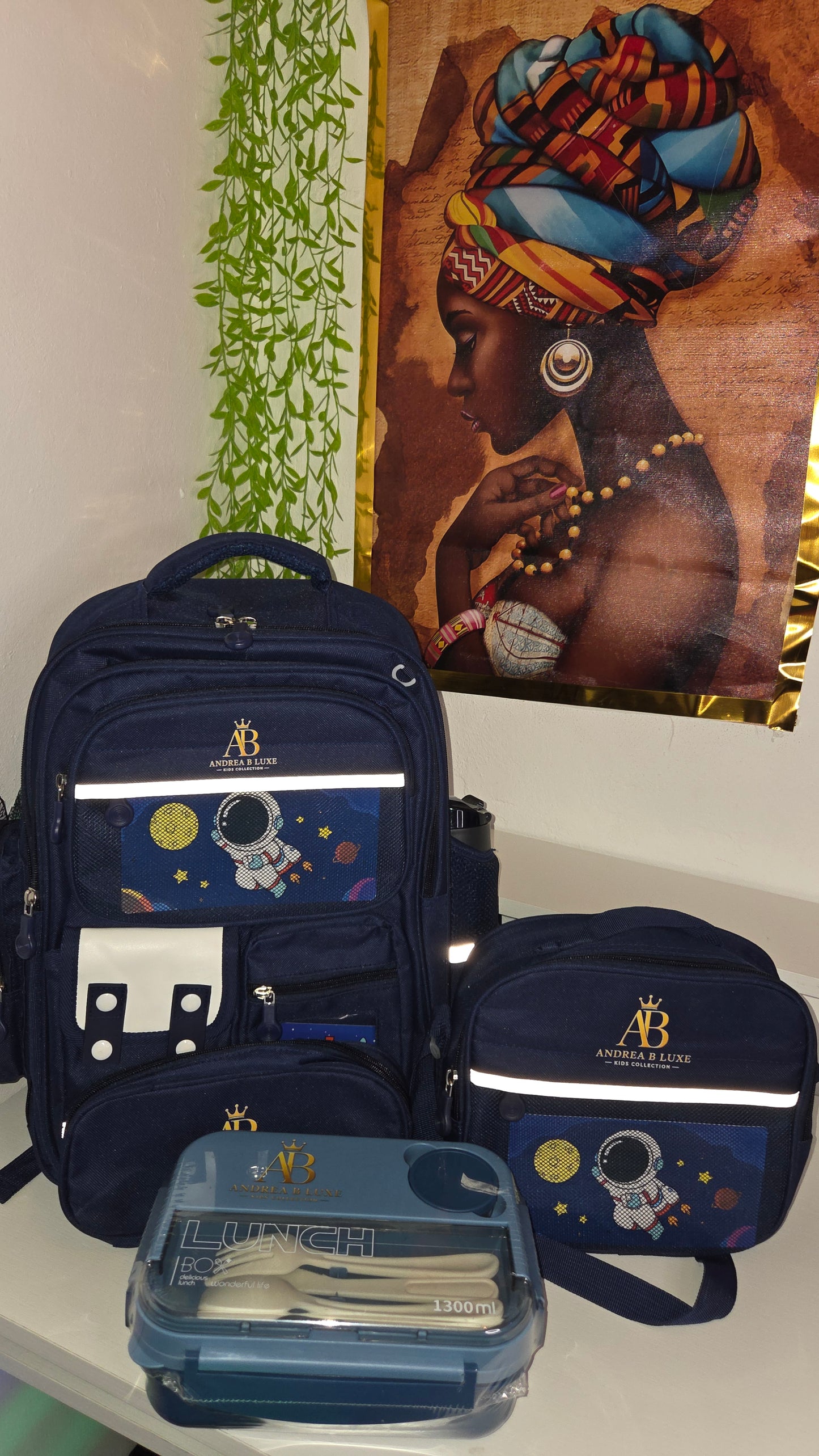 Andrea B Luxe 4-Piece Kids School Backpack Set