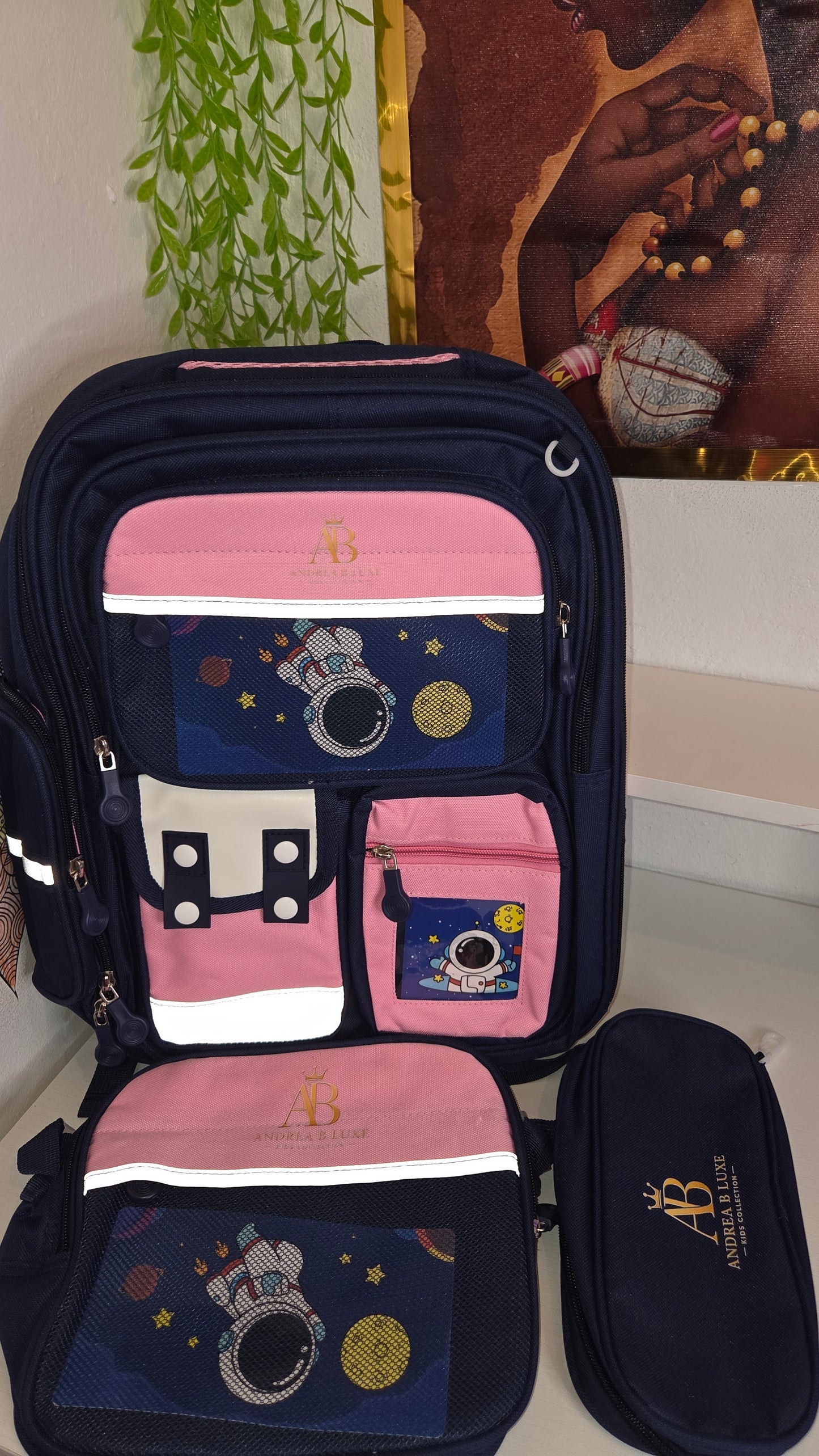Andrea B Luxe 4-Piece Kids School Backpack Set