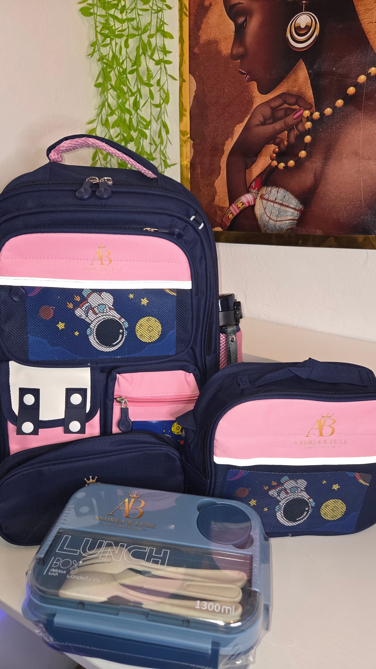Andrea B Luxe 4-Piece Kids School Backpack Set