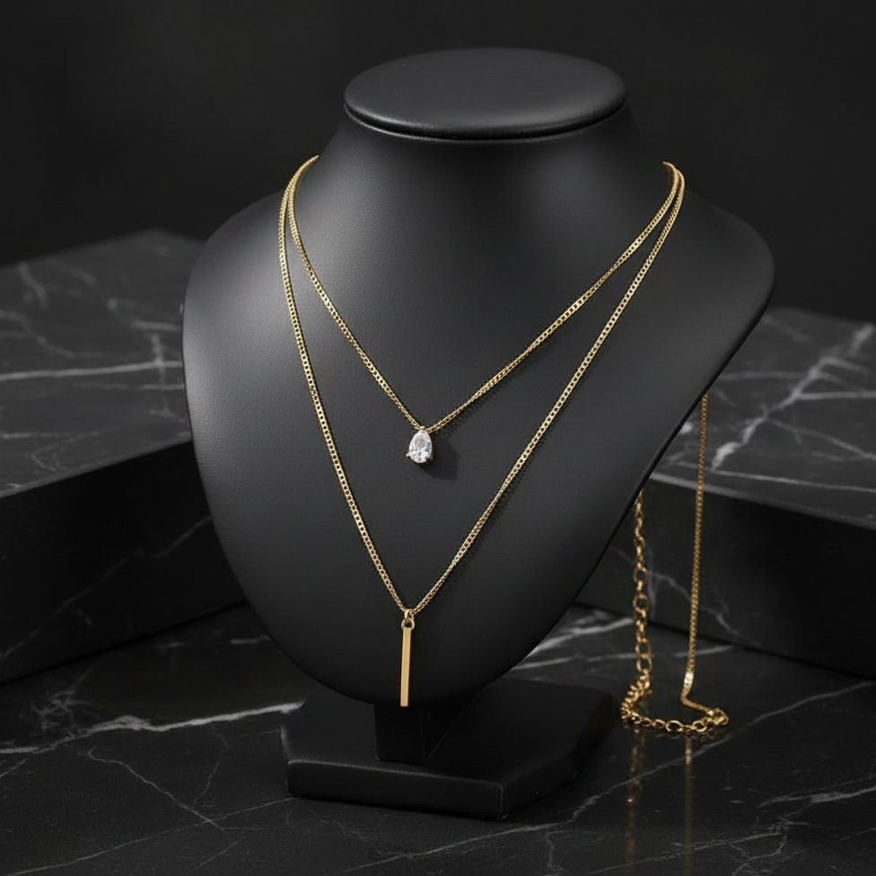 Andrea B Luxe Aurora Gold Pendant Necklace