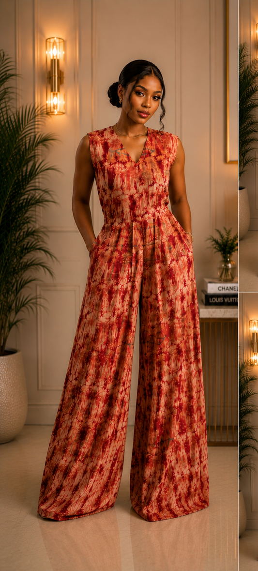 Elegant Sleeveless Wide-Leg Jumpsuit