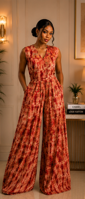 Elegant Sleeveless Wide-Leg Jumpsuit