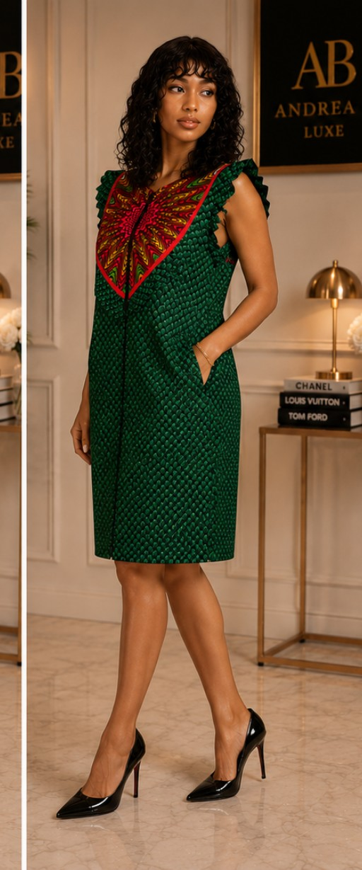 Emerald Luxe Pocket Dress