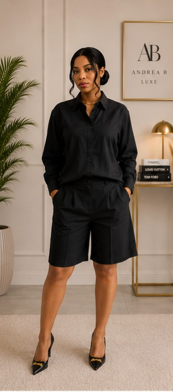 AB Luxe Noir Short Set