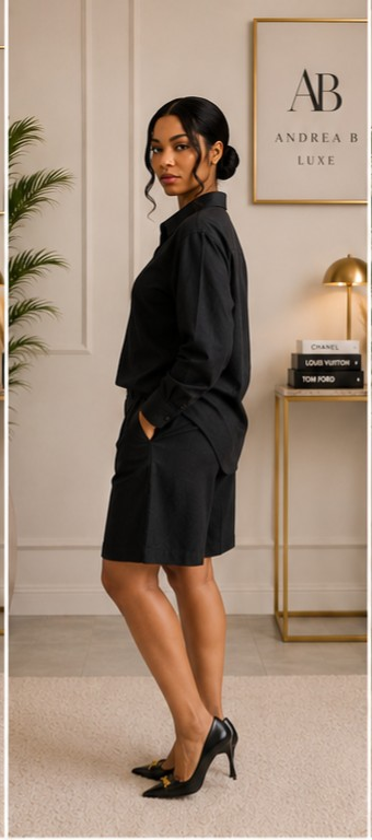 AB Luxe Noir Short Set