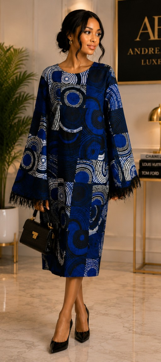 Royal Blue Luxe Statement Dress
