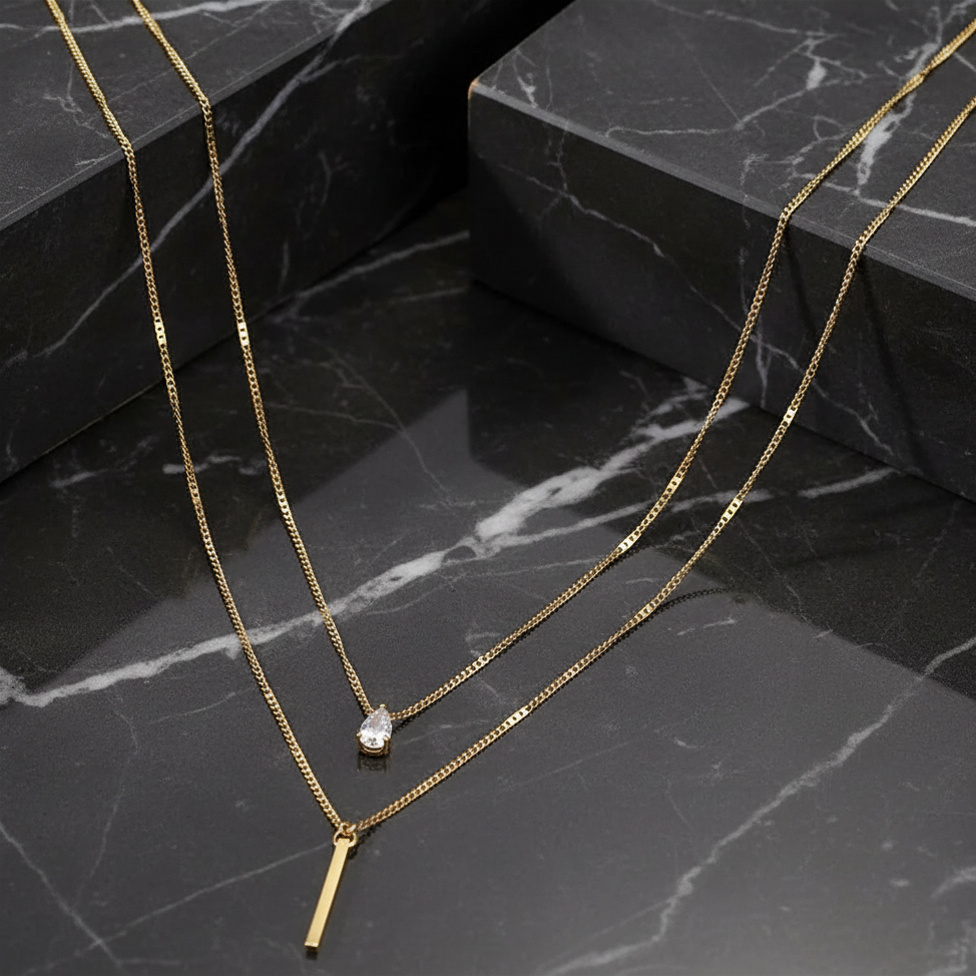Andrea B Luxe Aurora Gold Pendant Necklace
