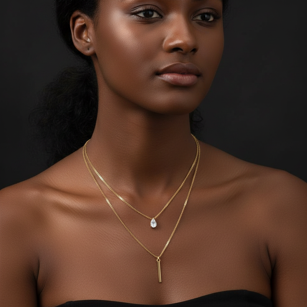 Andrea B Luxe Aurora Gold Pendant Necklace