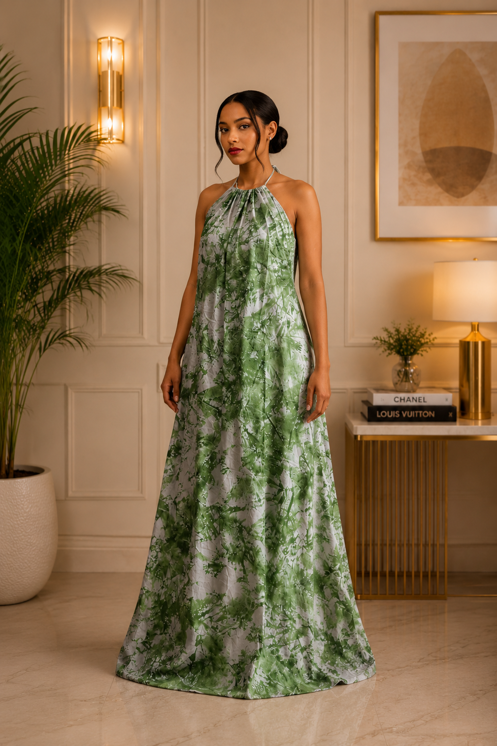Elegant Halter Maxi Dress