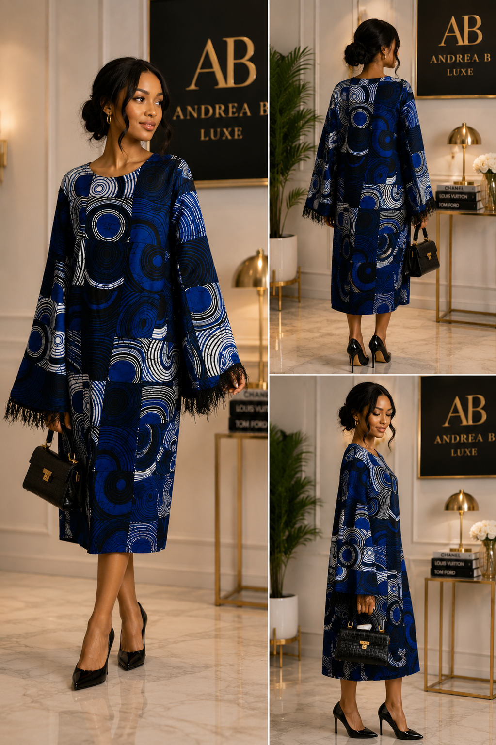 Royal Blue Luxe Statement Dress