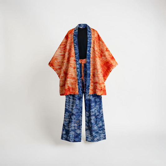 Andrea B Luxe Signature Ankara Set (Kimono Styling & Wide-Leg Pants)