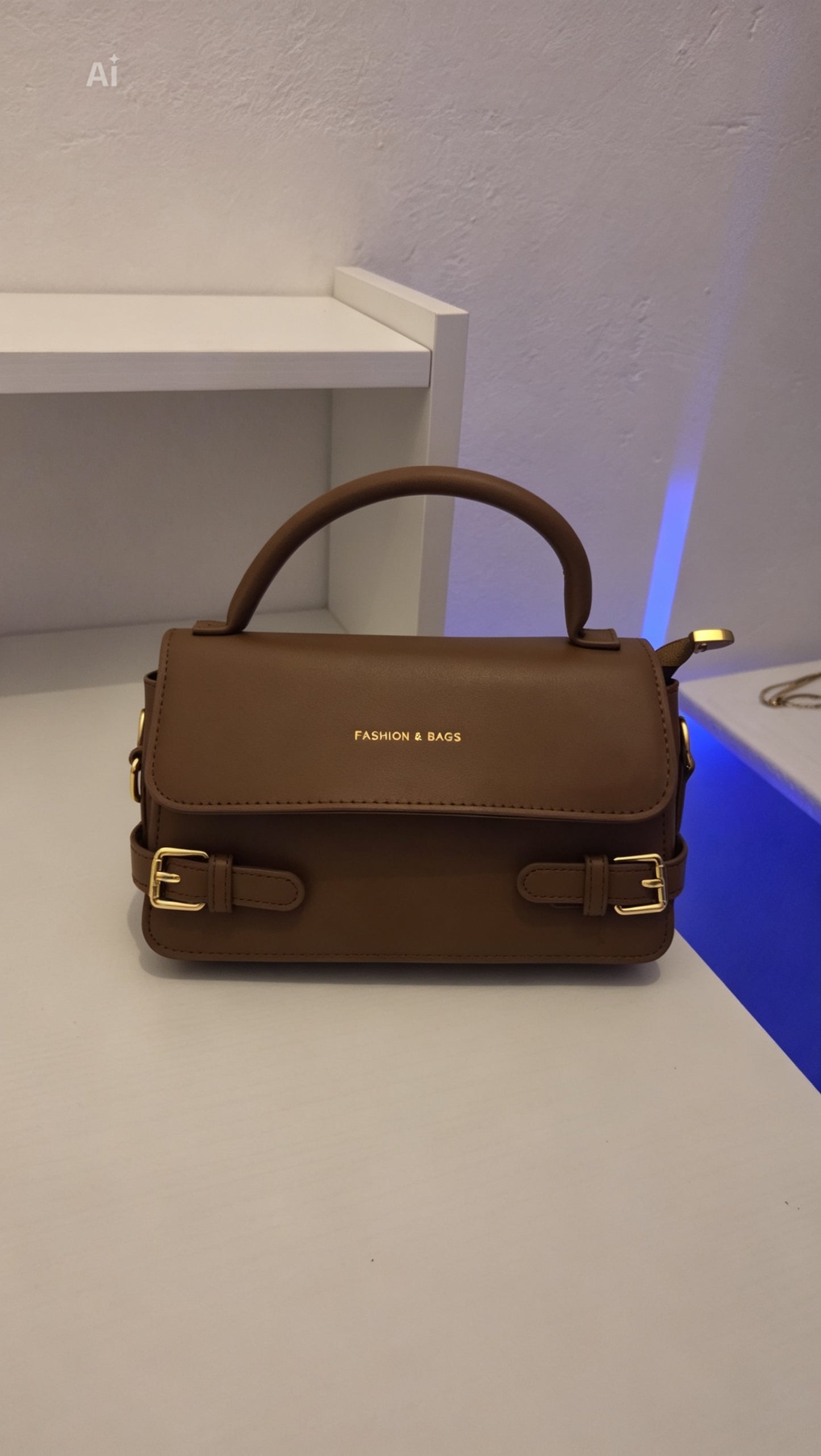 Andrea B Luxe Mocha Elegance Handbag
