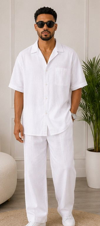 Ivory Luxe Relaxed Palazzo Set